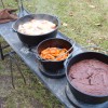 Potatoes, Carrots and Choc. Cake finished cooking
