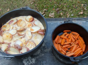 Potatoes and Carrots that are done